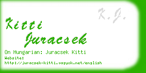 kitti juracsek business card